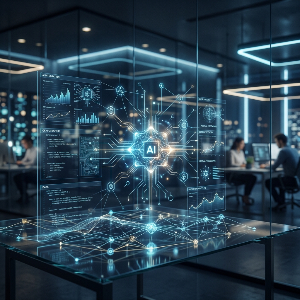 Futuristic technology and digital networks